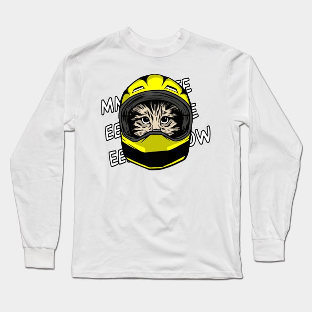 funny cat driver – Meeeeeeeow, the sound of formula m1ao (Silvinho) Long Sleeve T-Shirt by LiveForever